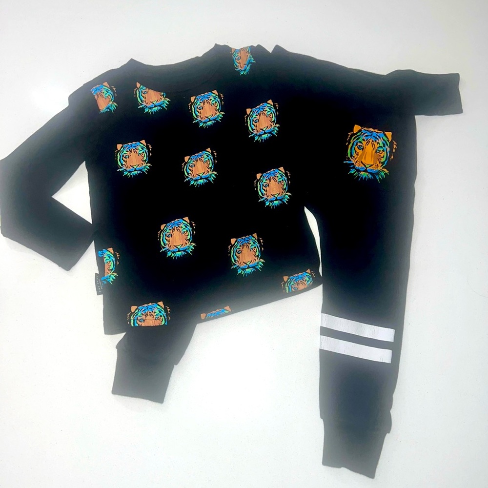 Tiny Tribe Tiger Print Jogger Pants & Long Sleeve Shirt 3T